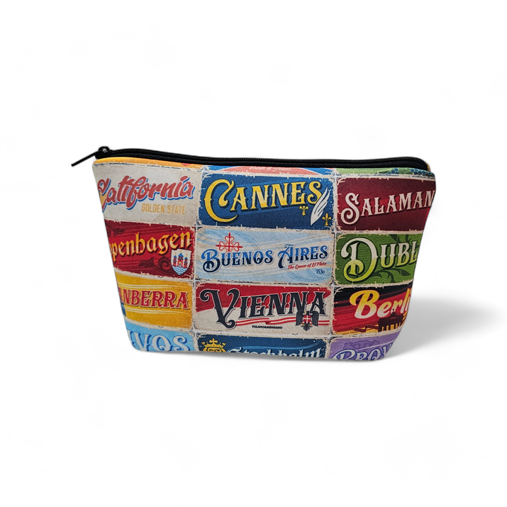 CARTUCHERA SIMPLE SIMIL NEOPREN / NECESER - PLACAS CIUDADES